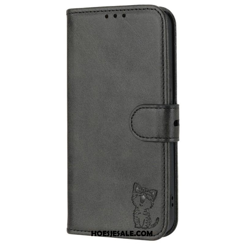 Leren Hoesje voor iPhone 14 Katje