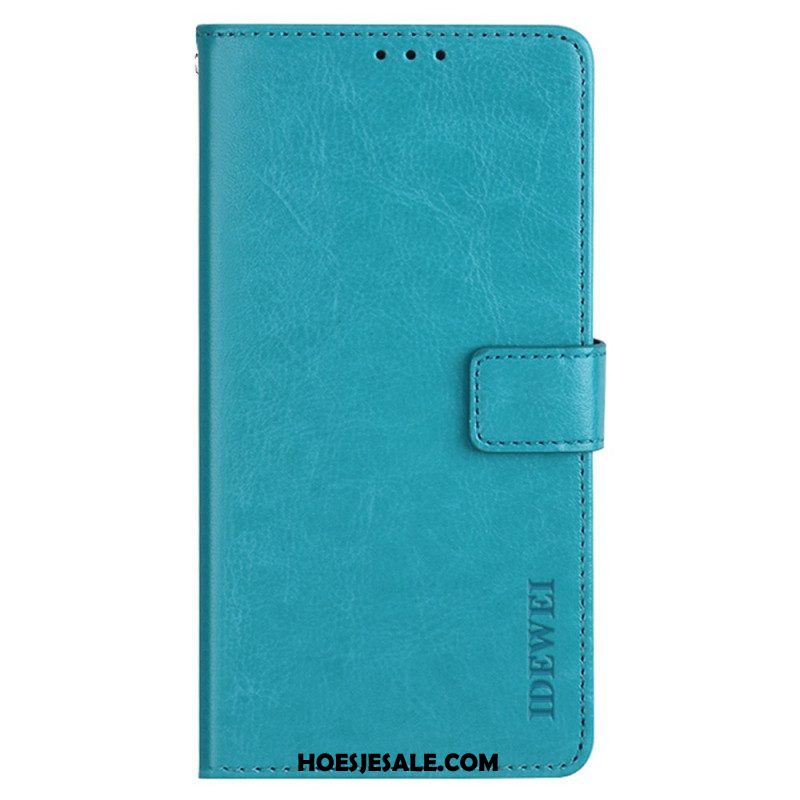 Leren Hoesje voor iPhone 14 Plus Imitatieleer Idewei