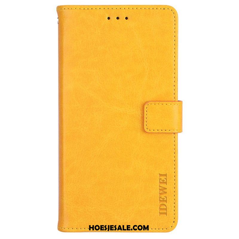 Leren Hoesje voor iPhone 14 Pro Imitatieleer Idewei