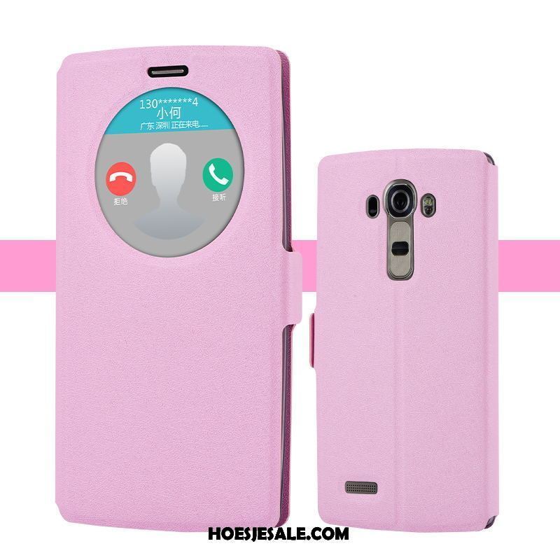 Lg G4 Hoesje Bescherming Hoes Leren Etui Blauw Trend Sale