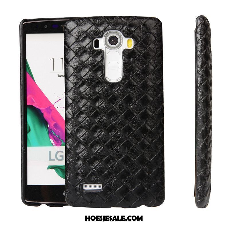 Lg G4 Hoesje Bescherming Kunstleer Mobiele Telefoon Fiber Hoes Goedkoop