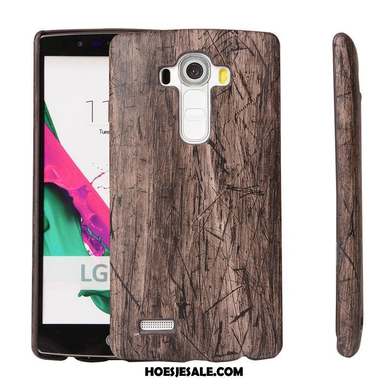 Lg G4 Hoesje Bescherming Kunstleer Mobiele Telefoon Fiber Hoes Goedkoop