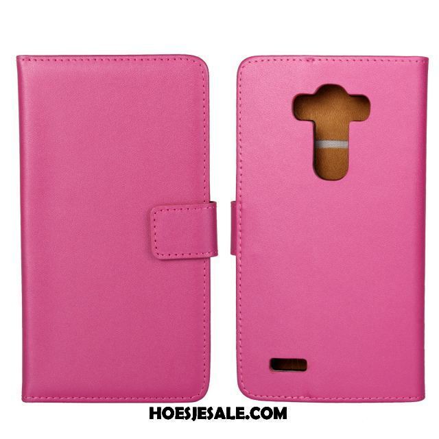 Lg G4 Hoesje Echt Leer Portemonnee Purper Leren Etui Bescherming Sale