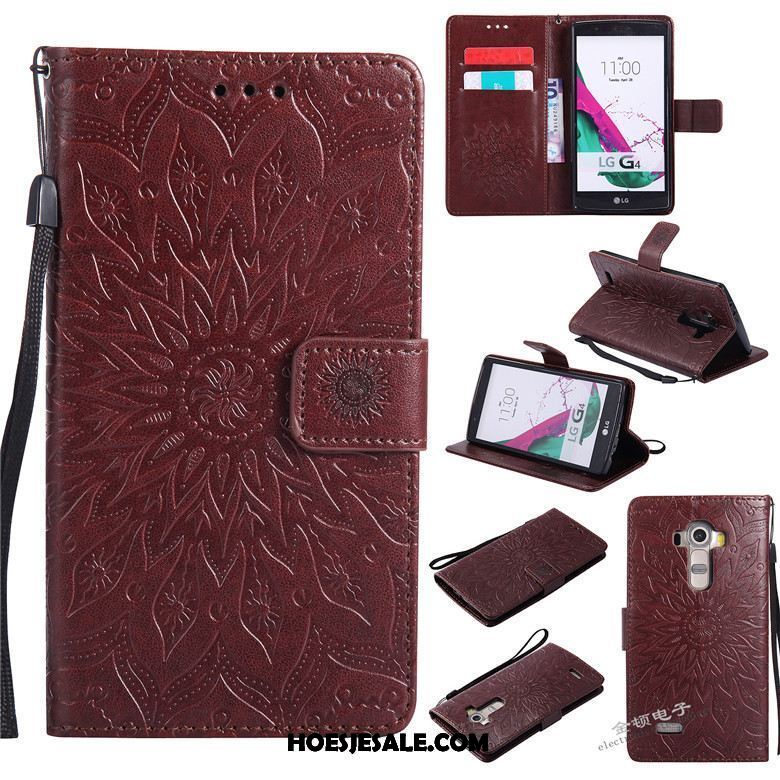 Lg G4 Hoesje Ondersteuning Leren Etui Bescherming Hoes Anti-fall Sale