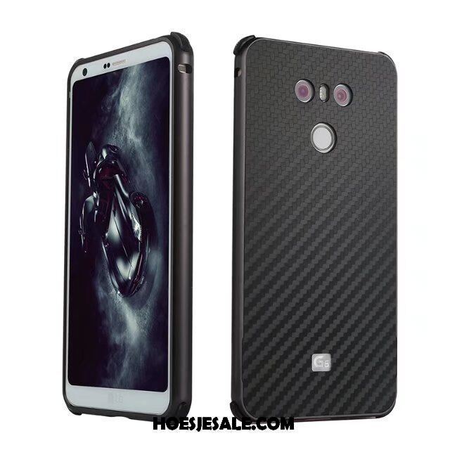 Lg G6 Hoesje Anti-fall Metaal Patroon Bescherming Fiber Winkel