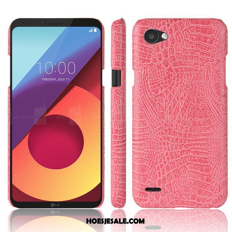 Lg Q6 Hoesje Bescherming Anti-fall Rood Krokodillenleer Leren Etui Kopen