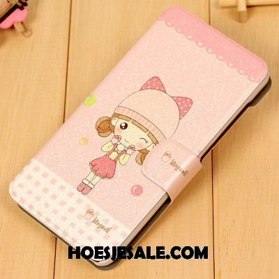 Lg Q6 Hoesje Hoes Roze Mobiele Telefoon Anti-fall Leren Etui Goedkoop