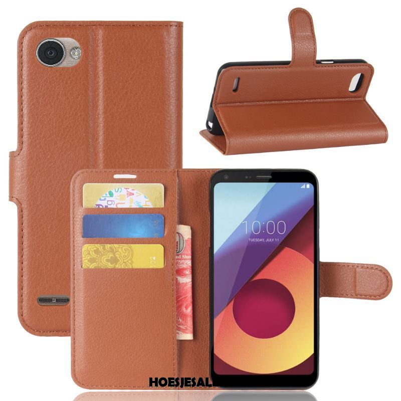 Lg Q6 Hoesje Leren Etui Bescherming Folio Soort Aziatische Vrucht Zacht Goedkoop