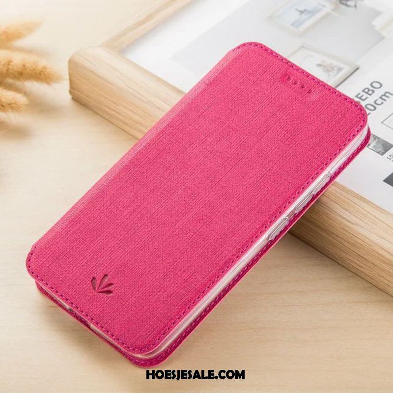 Lg Q7 Hoesje Leren Etui Mobiele Telefoon Kaart Rood Zacht Sale