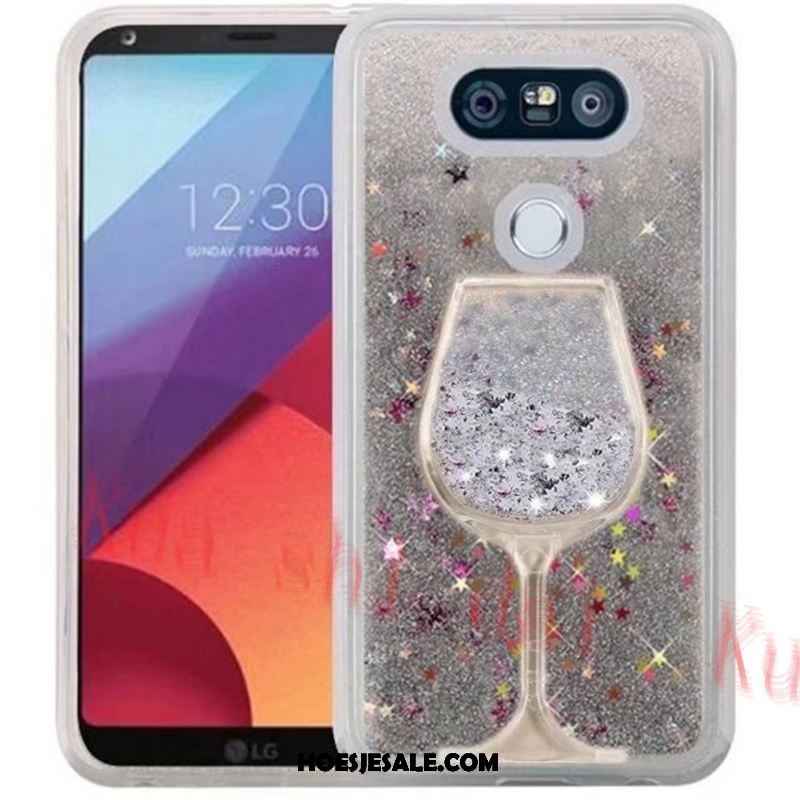 Lg V30 Hoesje Anti-fall Goud Siliconen Mobiele Telefoon Vloeistof Goedkoop