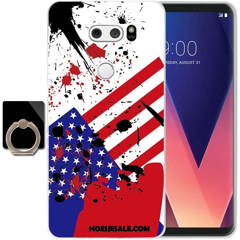 Lg V30 Hoesje Doorzichtig Zacht All Inclusive Geel Hoes Online