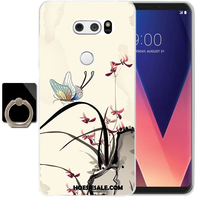 Lg V30 Hoesje Doorzichtig Zacht All Inclusive Geel Hoes Online