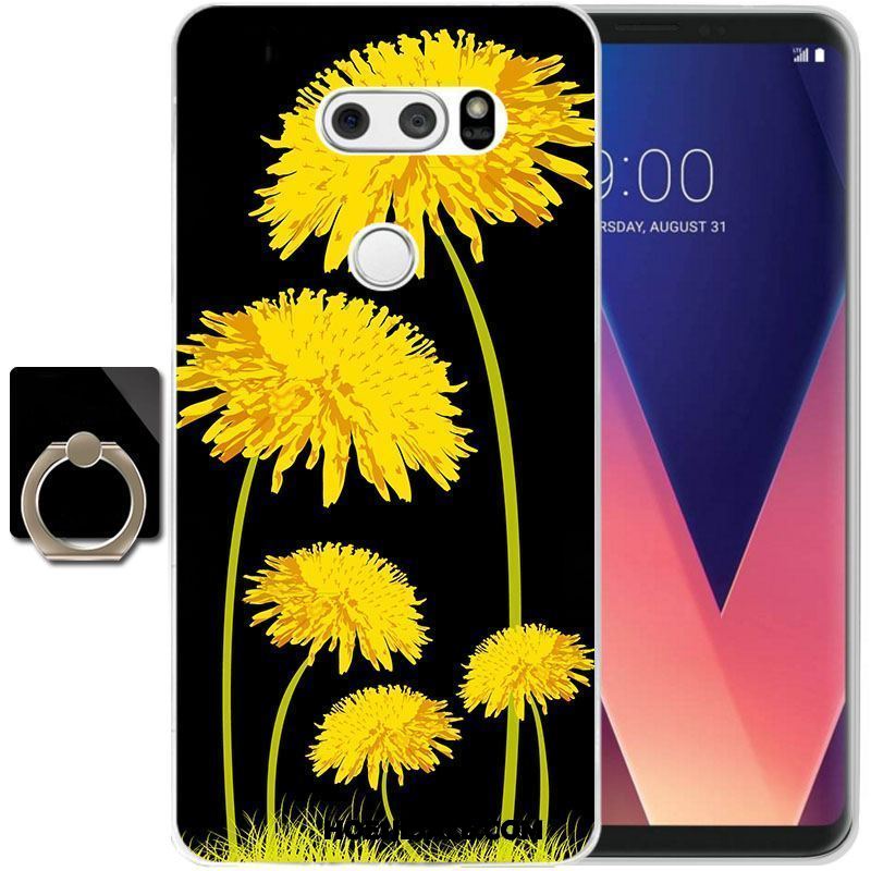 Lg V30 Hoesje Doorzichtig Zacht All Inclusive Geel Hoes Online