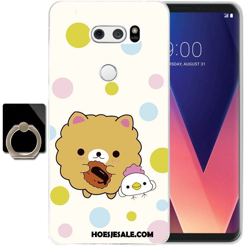 Lg V30 Hoesje Doorzichtig Zacht All Inclusive Geel Hoes Online