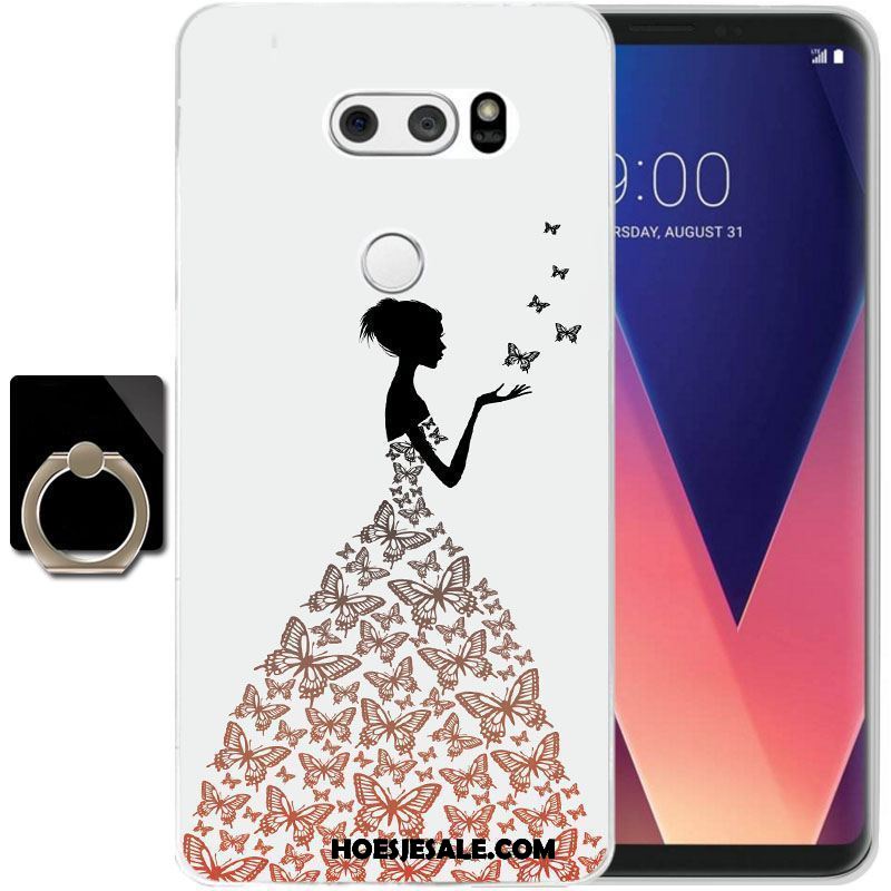 Lg V30 Hoesje Doorzichtig Zacht All Inclusive Geel Hoes Online