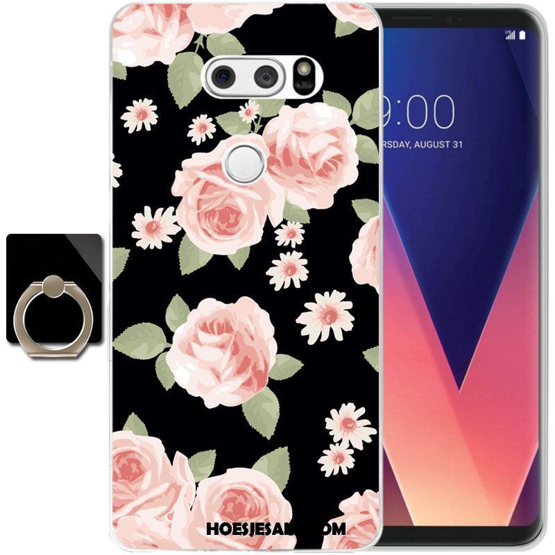 Lg V30 Hoesje Doorzichtig Zacht All Inclusive Geel Hoes Online