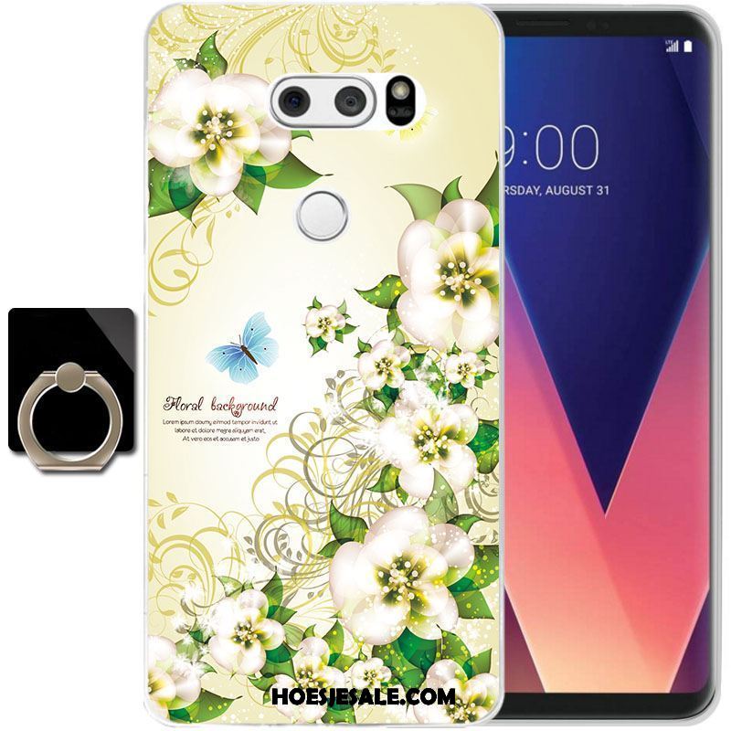 Lg V30 Hoesje Doorzichtig Zacht All Inclusive Geel Hoes Online