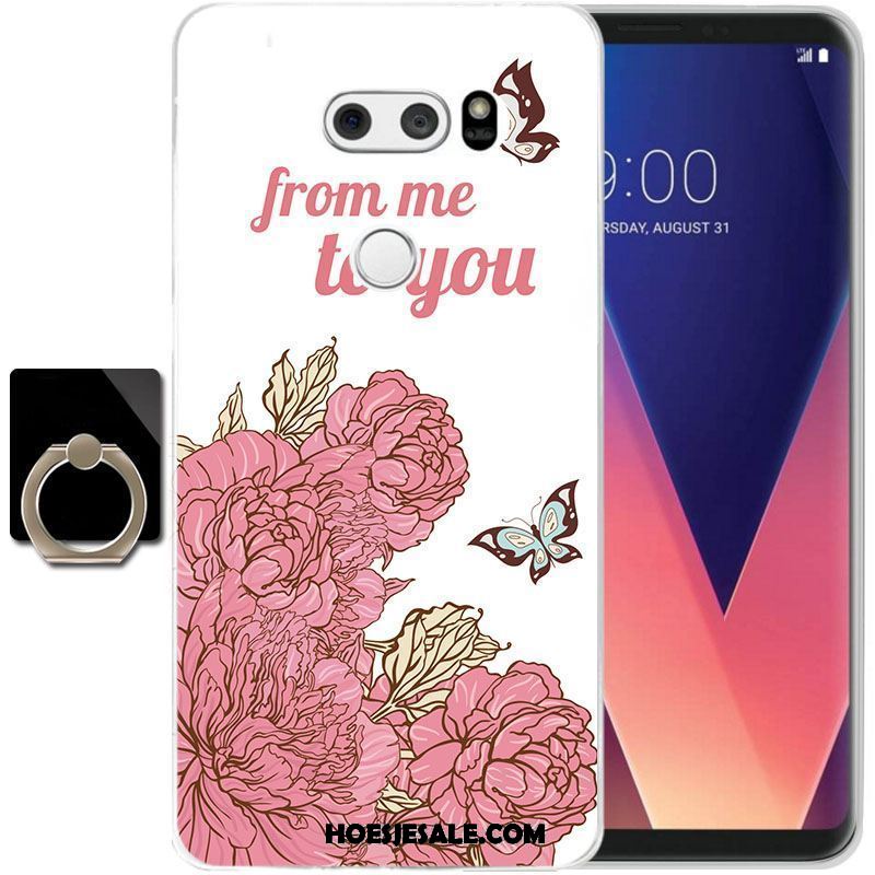 Lg V30 Hoesje Doorzichtig Zacht All Inclusive Geel Hoes Online