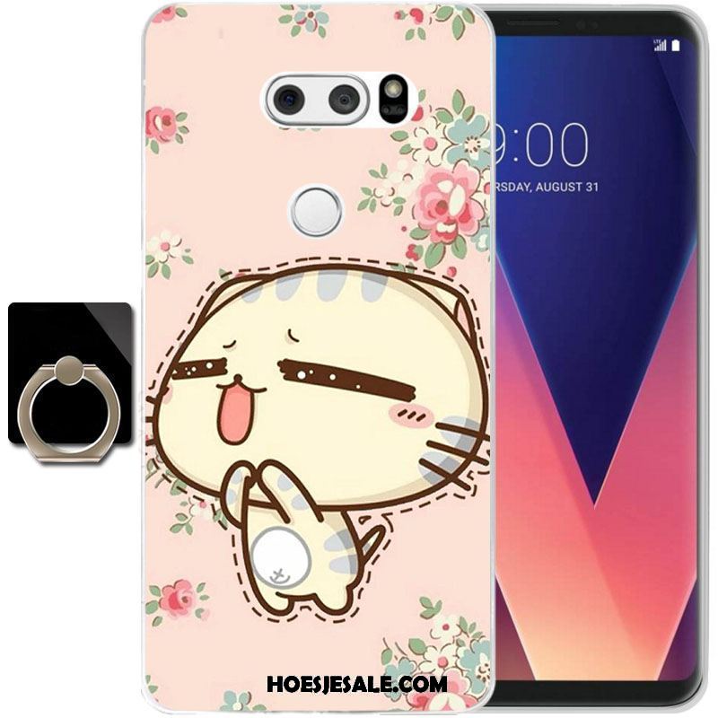 Lg V30 Hoesje Doorzichtig Zacht All Inclusive Geel Hoes Online