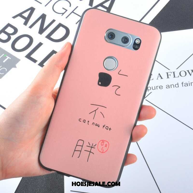 Lg V30 Hoesje Gasbag Ondersteuning Roze Hoes Persoonlijk Sale