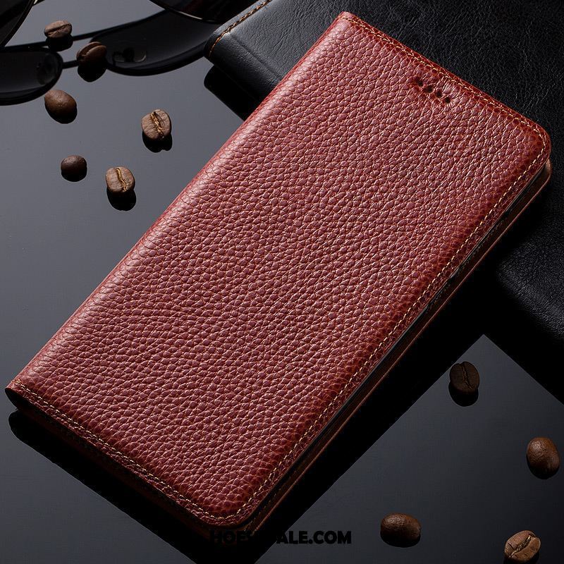 Lg V30 Hoesje Hoes Bescherming Leren Etui Mobiele Telefoon Rood Winkel