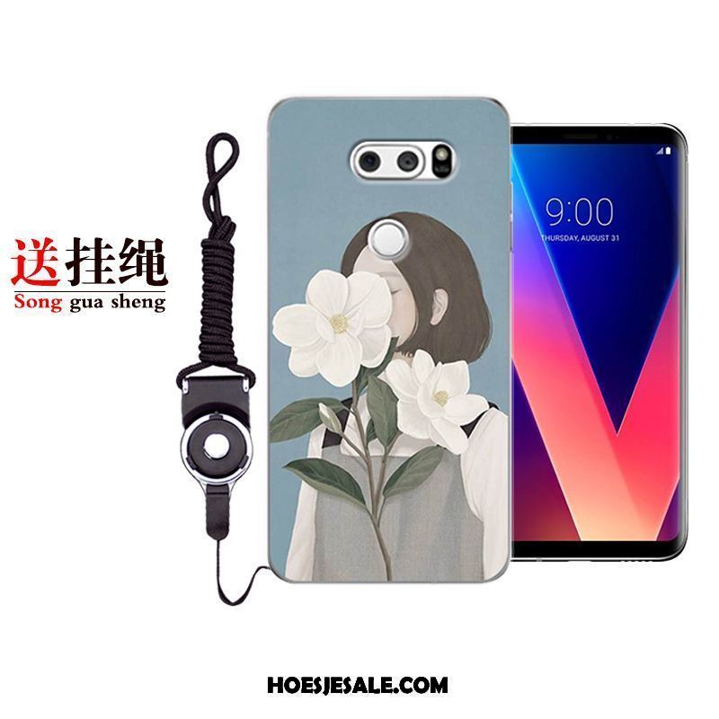 Lg V30 Hoesje Mobiele Telefoon Anti-fall Siliconen Blauw All Inclusive Goedkoop