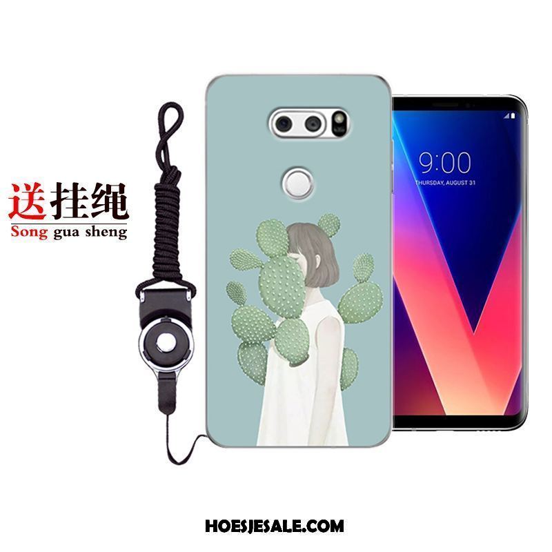 Lg V30 Hoesje Mobiele Telefoon Anti-fall Siliconen Blauw All Inclusive Goedkoop