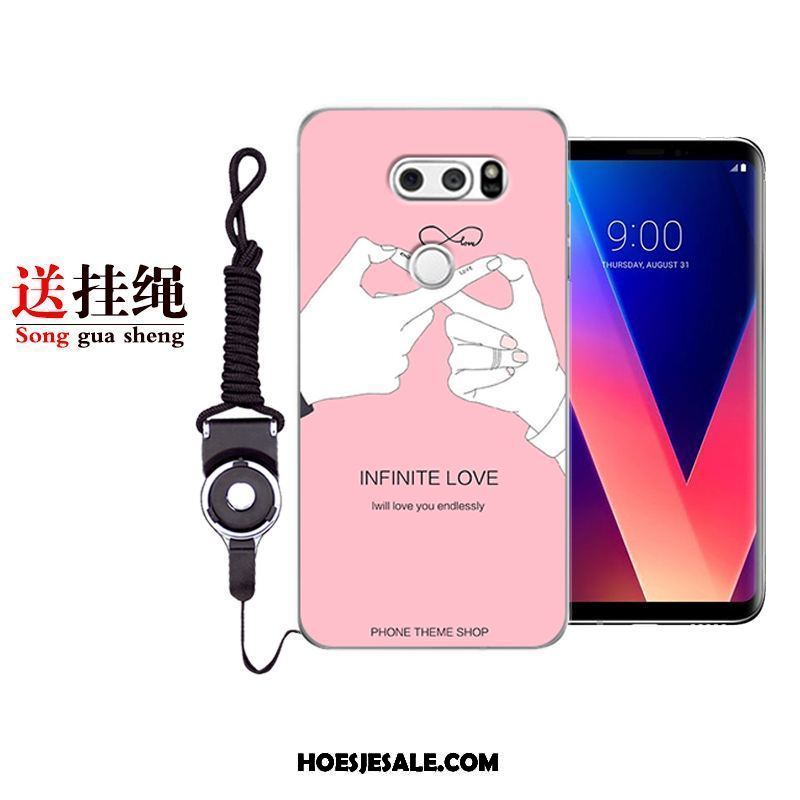 Lg V30 Hoesje Mobiele Telefoon Anti-fall Siliconen Blauw All Inclusive Goedkoop