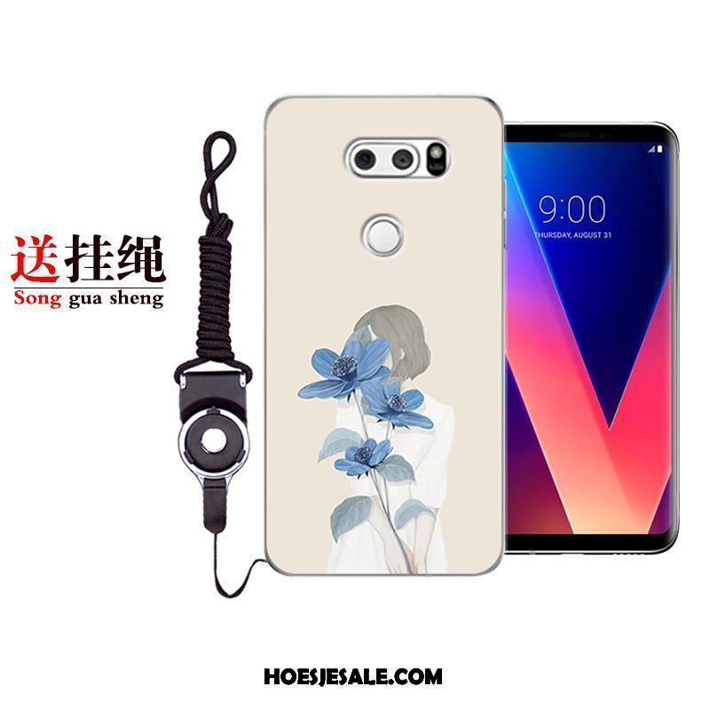 Lg V30 Hoesje Mobiele Telefoon Anti-fall Siliconen Blauw All Inclusive Goedkoop