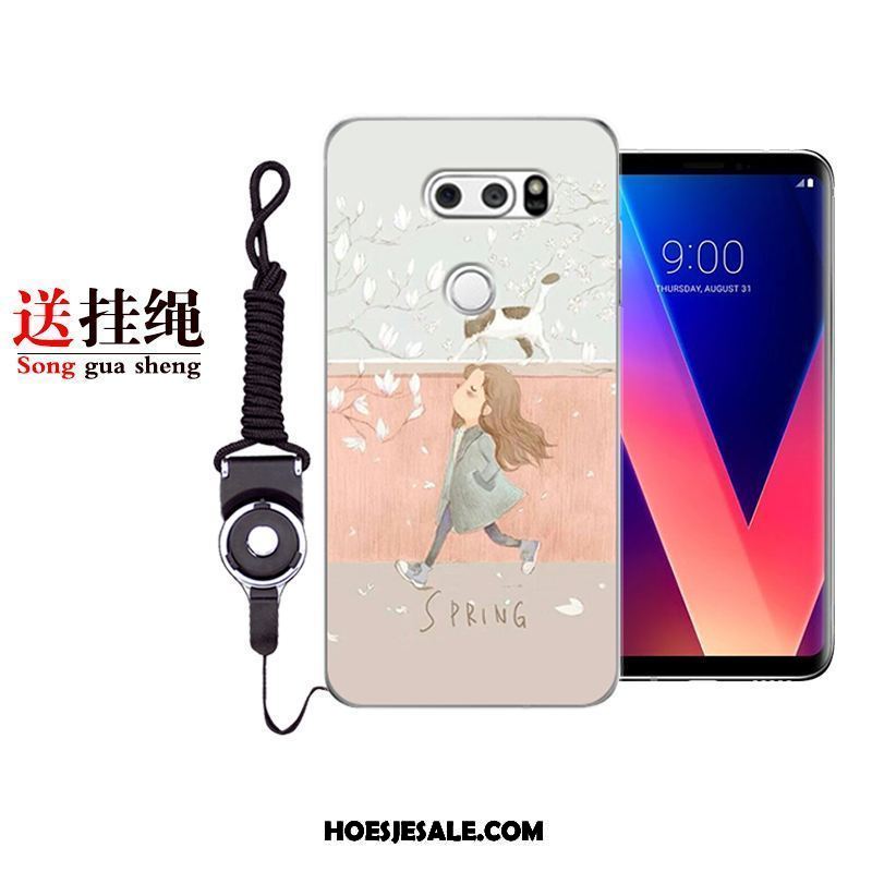 Lg V30 Hoesje Mobiele Telefoon Anti-fall Siliconen Blauw All Inclusive Goedkoop