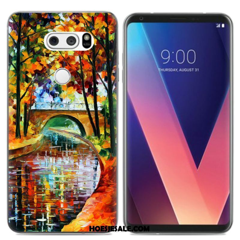 Lg V30 Hoesje Pu Siliconen Kleur Mobiele Telefoon Mini Goedkoop