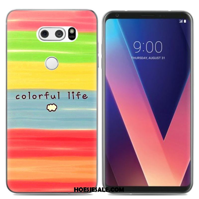 Lg V30 Hoesje Pu Siliconen Kleur Mobiele Telefoon Mini Goedkoop