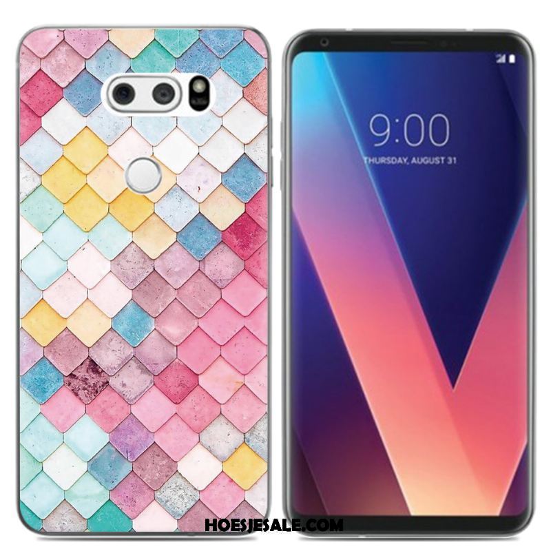 Lg V30 Hoesje Pu Siliconen Kleur Mobiele Telefoon Mini Goedkoop