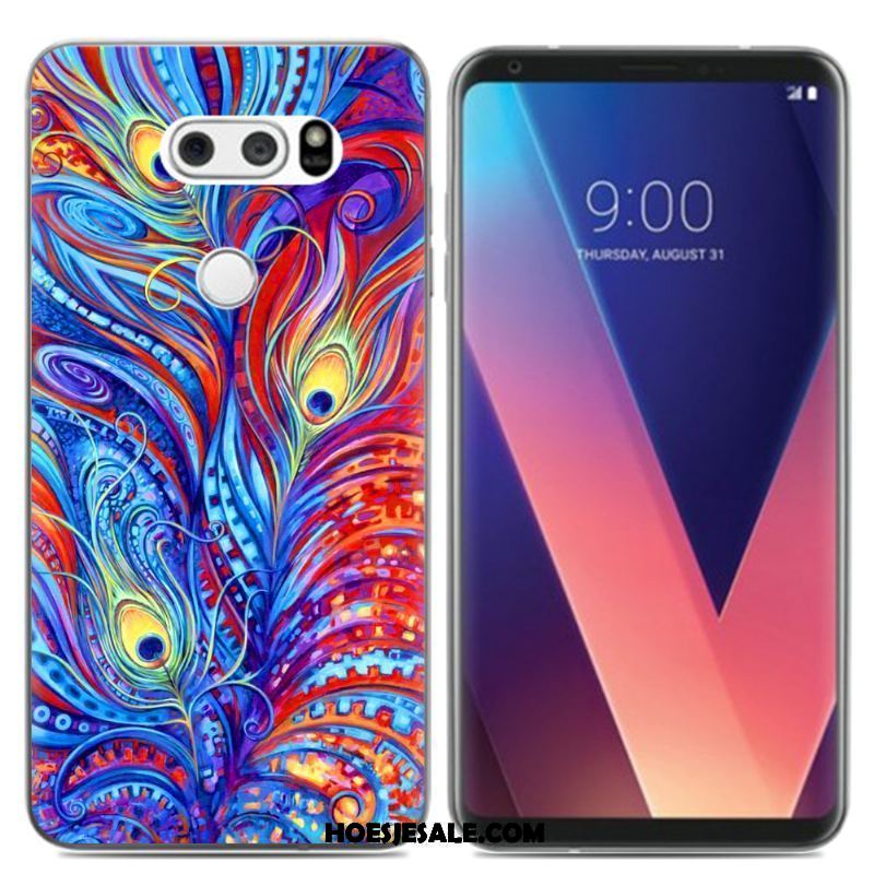 Lg V30 Hoesje Pu Siliconen Kleur Mobiele Telefoon Mini Goedkoop