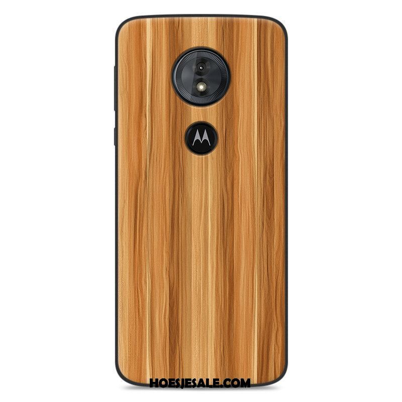 Moto E5 Hoesje Hoes Bescherming Scheppend Houtnerf Mobiele Telefoon Winkel