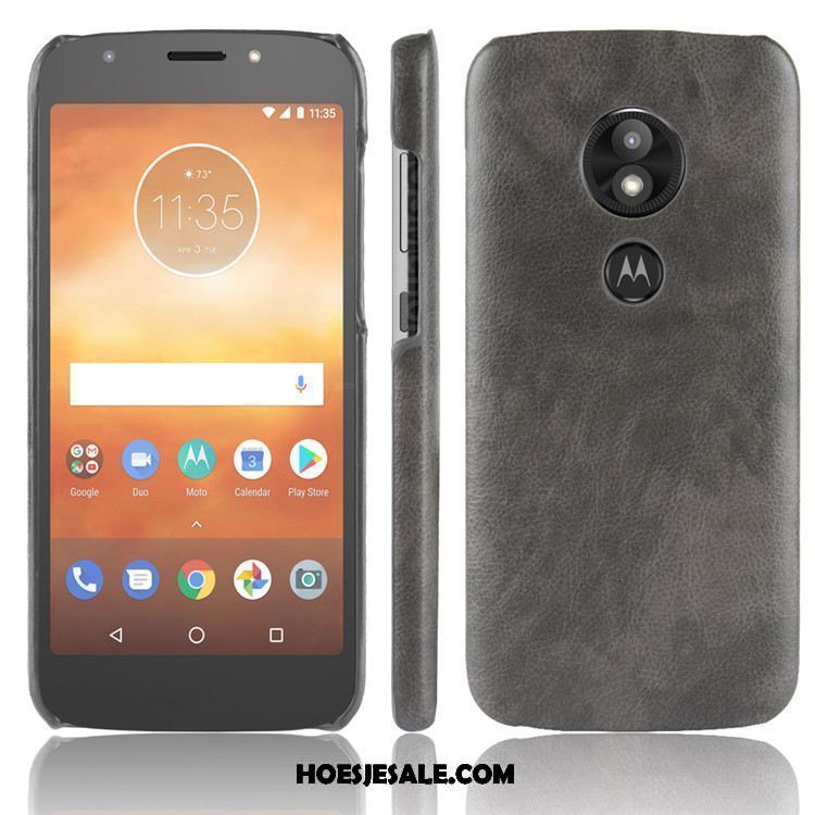 Moto E5 Hoesje Leer Vintage Hoes Bescherming Kwaliteit Goedkoop