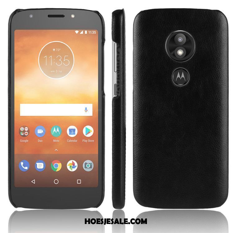 Moto E5 Hoesje Leer Vintage Hoes Bescherming Kwaliteit Goedkoop