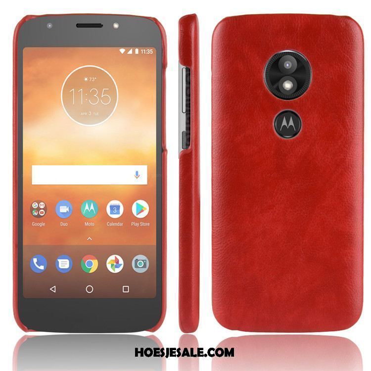 Moto E5 Hoesje Leer Vintage Hoes Bescherming Kwaliteit Goedkoop