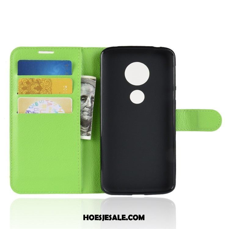 Moto E5 Hoesje Mobiele Telefoon Leren Etui Folio Hoes Zwart Sale