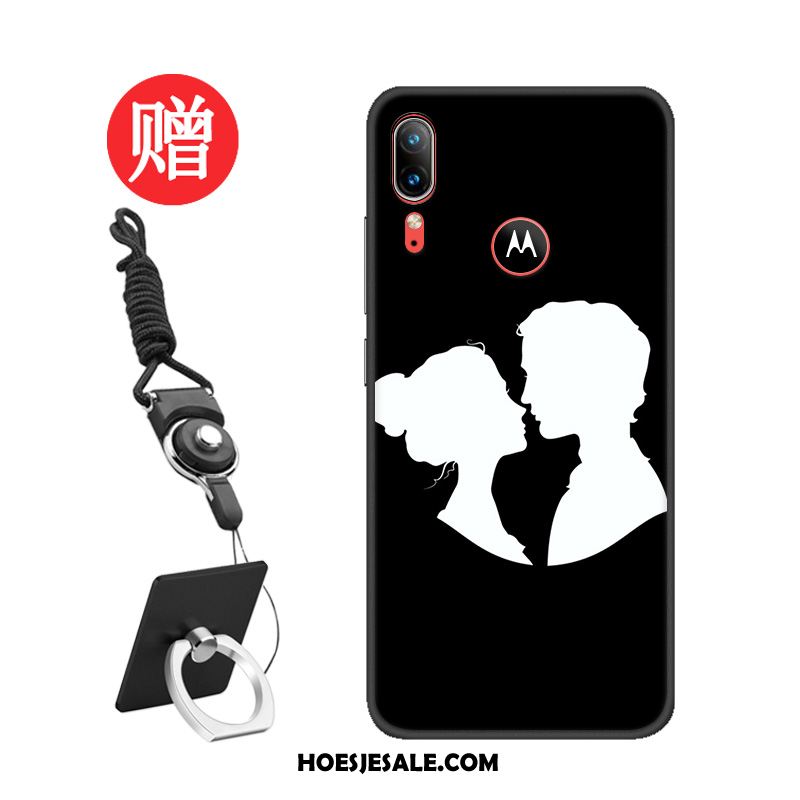 Moto E6 Plus Hoesje Bescherming Net Red Trend Patroon Lovers Aanbiedingen