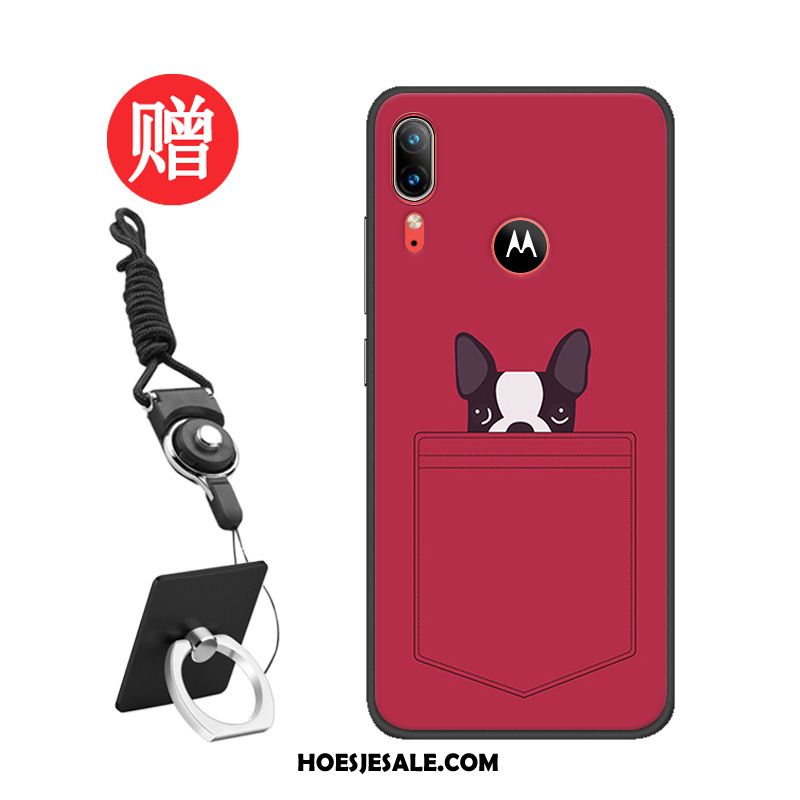 Moto E6 Plus Hoesje Bescherming Net Red Trend Patroon Lovers Aanbiedingen