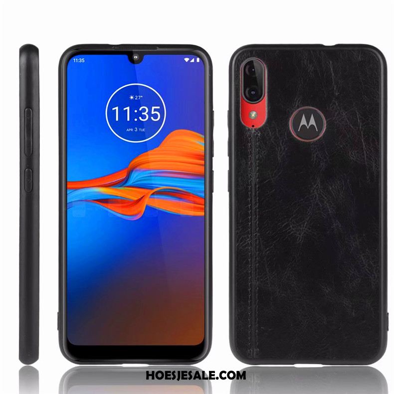 Moto E6 Plus Hoesje Mobiele Telefoon Eenvoudige Anti-fall Bescherming Blauw Aanbiedingen