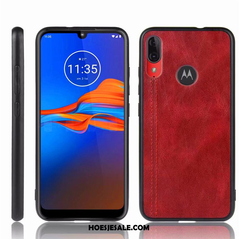 Moto E6 Plus Hoesje Mobiele Telefoon Eenvoudige Anti-fall Bescherming Blauw Aanbiedingen