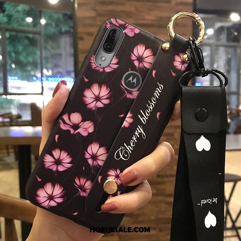 Moto E6 Plus Hoesje Roze Scheppend Hanger Zacht Bescherming Sale