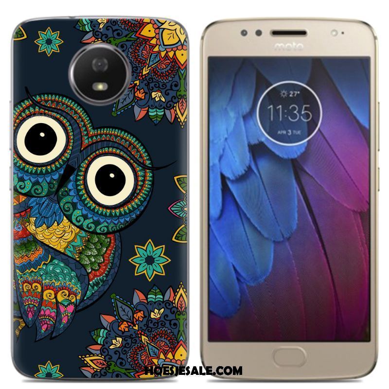 Moto G5s Hoesje Hoes Olieverfschilderij Geel Mobiele Telefoon Dun Kopen