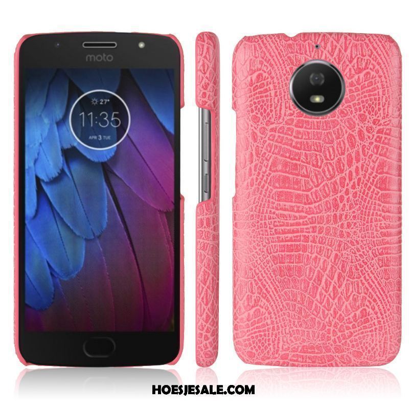 Moto G5s Hoesje Leren Etui Leer Bescherming Hoes Wit Sale