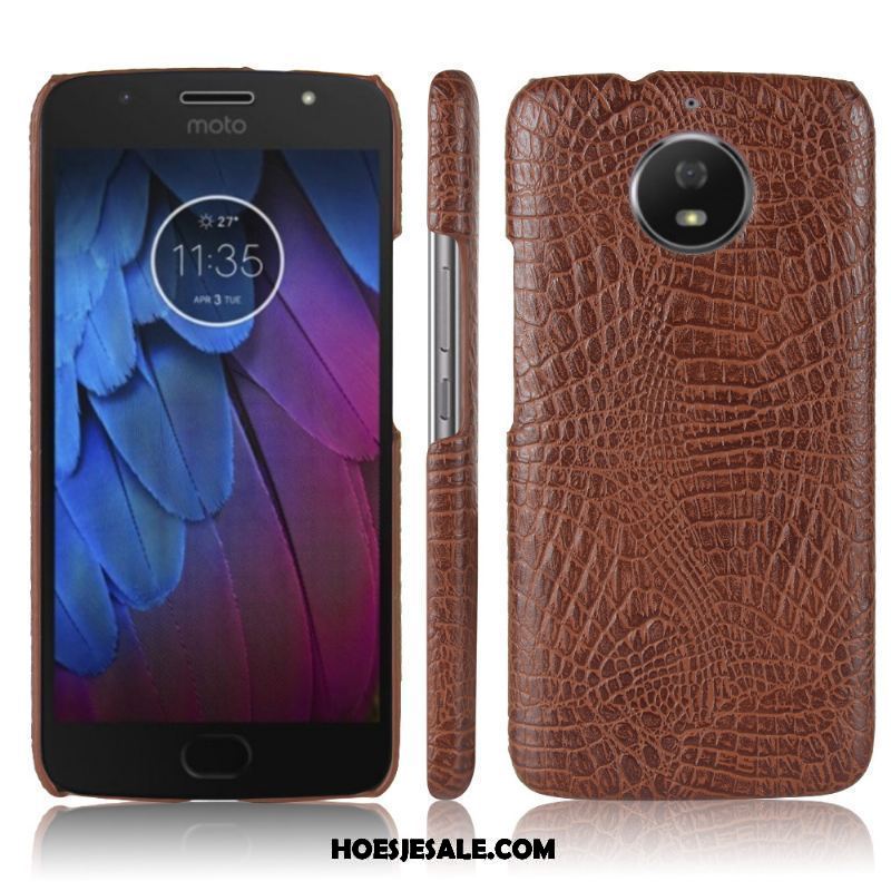 Moto G5s Hoesje Leren Etui Leer Bescherming Hoes Wit Sale