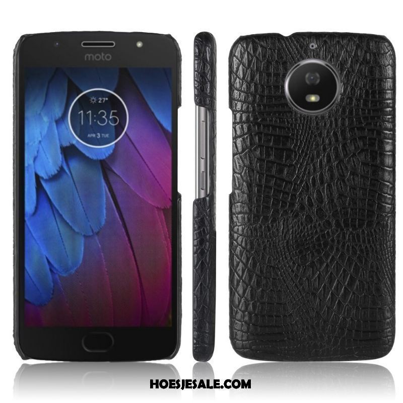 Moto G5s Hoesje Leren Etui Leer Bescherming Hoes Wit Sale