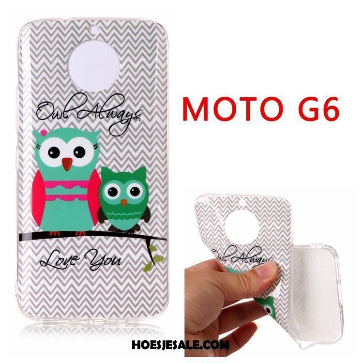 Moto G6 Hoesje Anti-fall Vintage Hanger Zacht Hoes