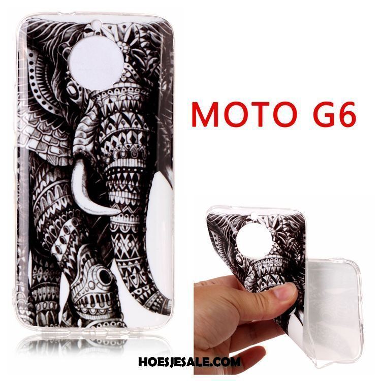 Moto G6 Hoesje Anti-fall Vintage Hanger Zacht Hoes